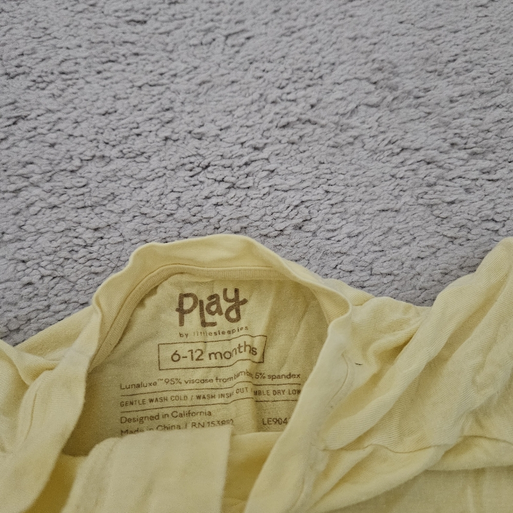 Little Sleepies Yellow Play Romper 6-12M
